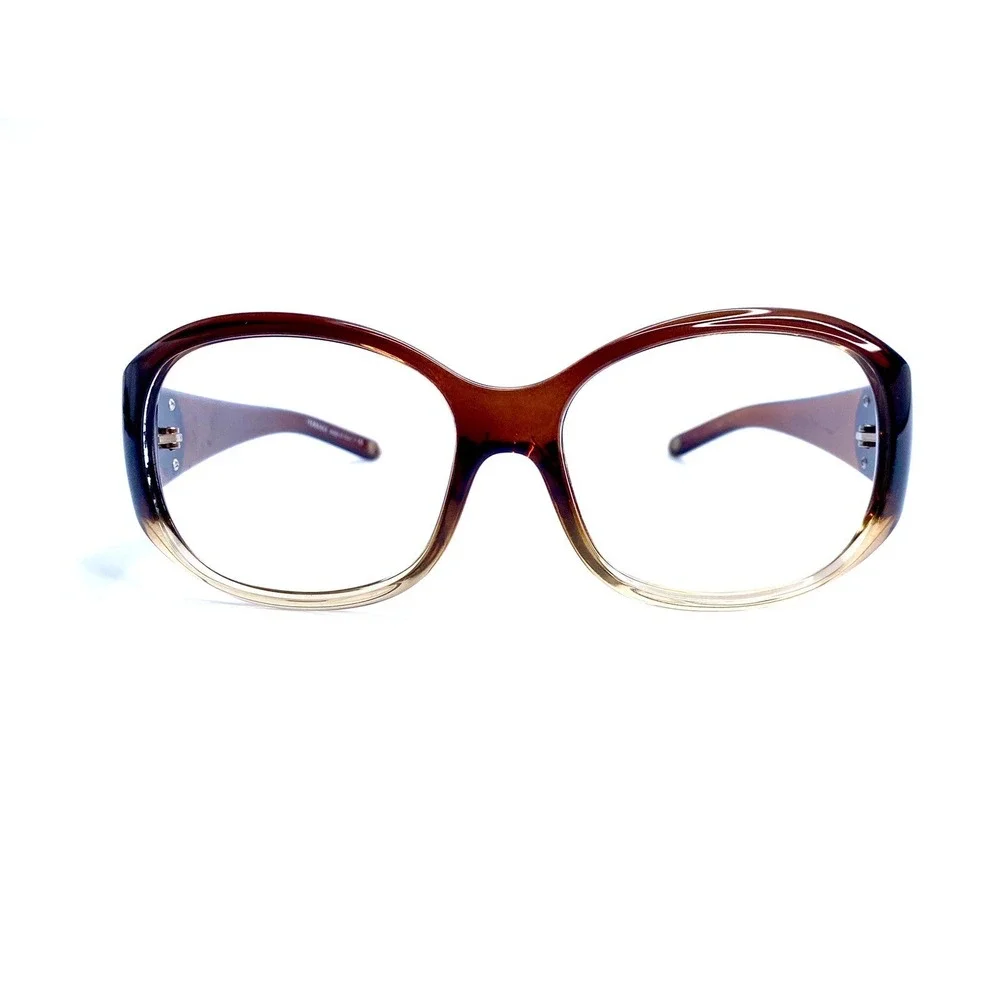 Versace Brown Beige Ombre Oval Wrap Medusa Eyeglasses Italy MOD 4182 58 16 130